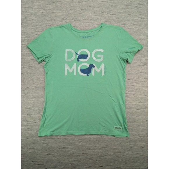 Life is Good Dog Mom T-Shirt Dachshund Graphic Tee Casual‎ Top Small - Picture 1 of 8